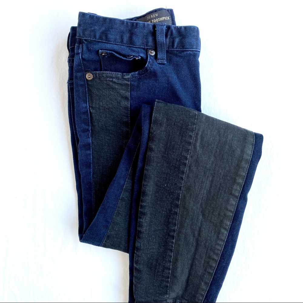 Vintage J. Crew Midrise Pieced Skinny Jeans - very good condition